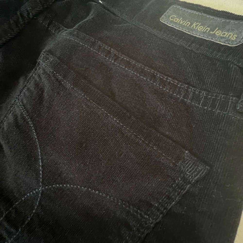 Calvin Klein Black Corduroy Pants Straight Leg Power Stretch Womens Size 8 NWT - Picture 6 of 11